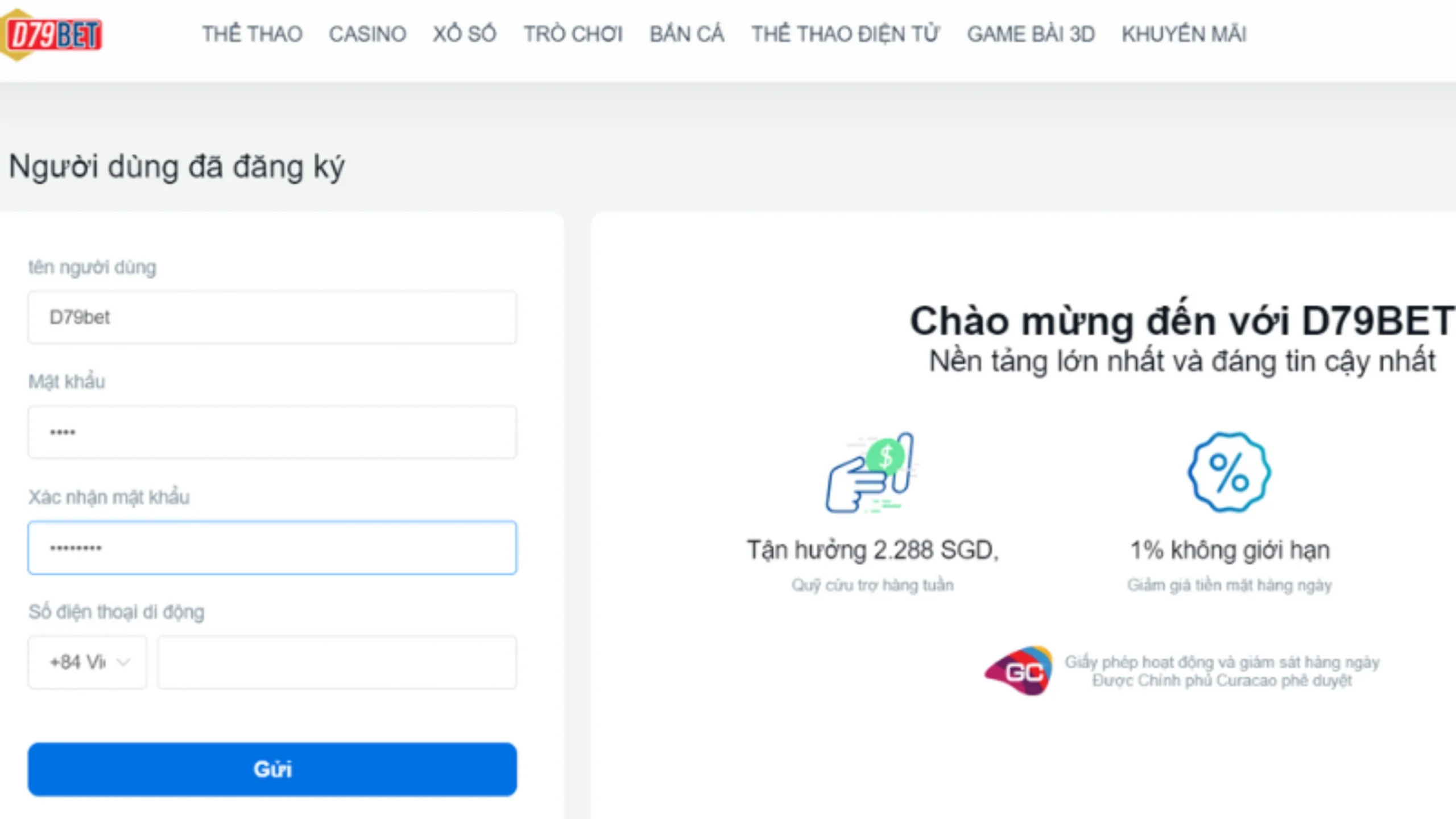 Cách trở thành thành viên của nhà cái D79bet