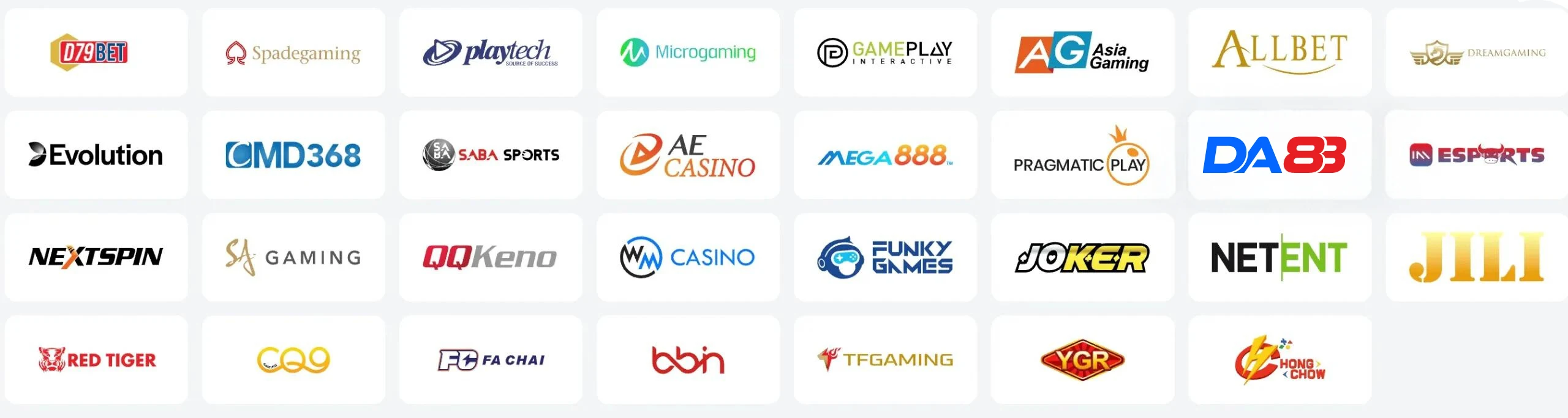 Các nhà cung cấp của nhà cái D79bet